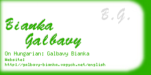 bianka galbavy business card